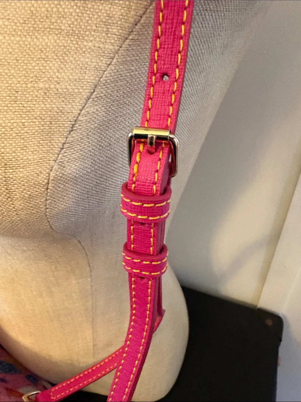 Dooney & Bourke Hot Pink Cupcake Embroidered Satchel